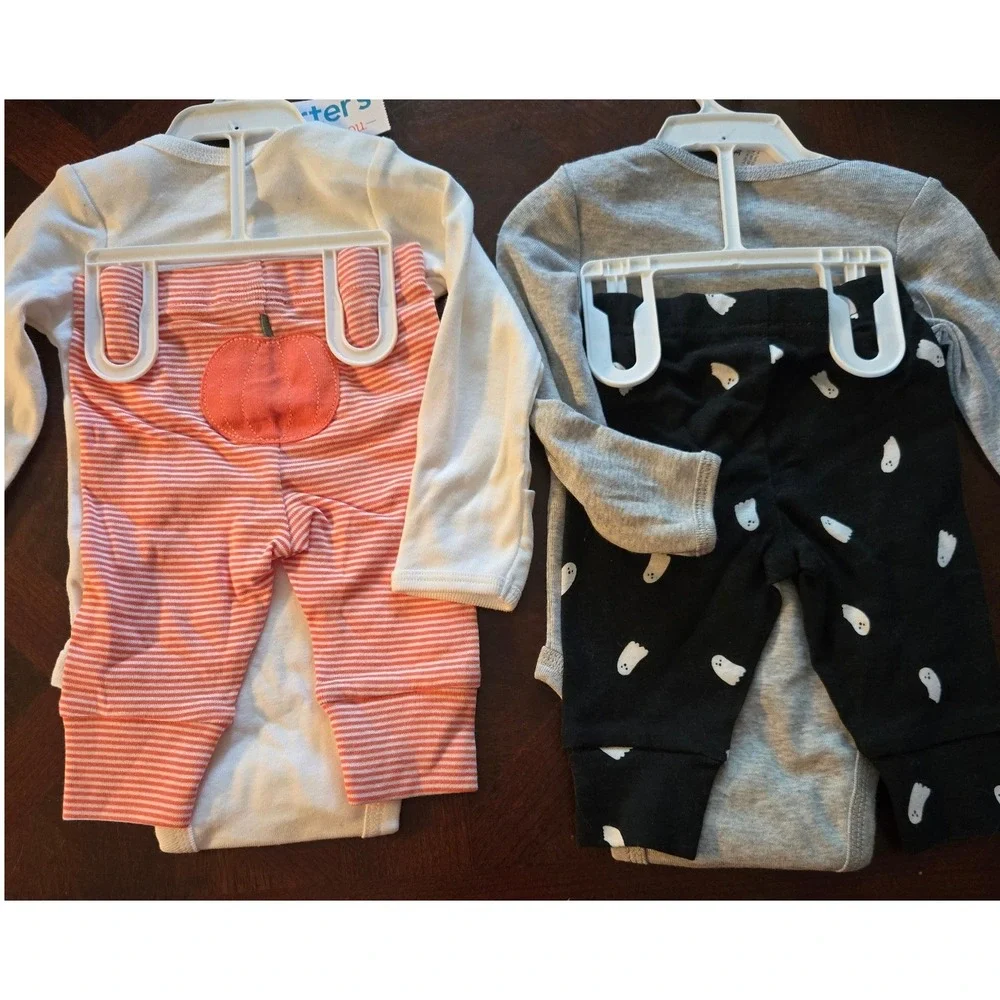 Carter's Just One You Halloween Baby Sets Pumpkin Ghost 3 Months NWT 4PC